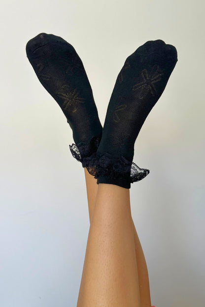 Glass Slipper Socks (Black)